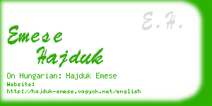 emese hajduk business card